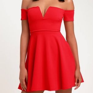 Lulus Red Skater Dress